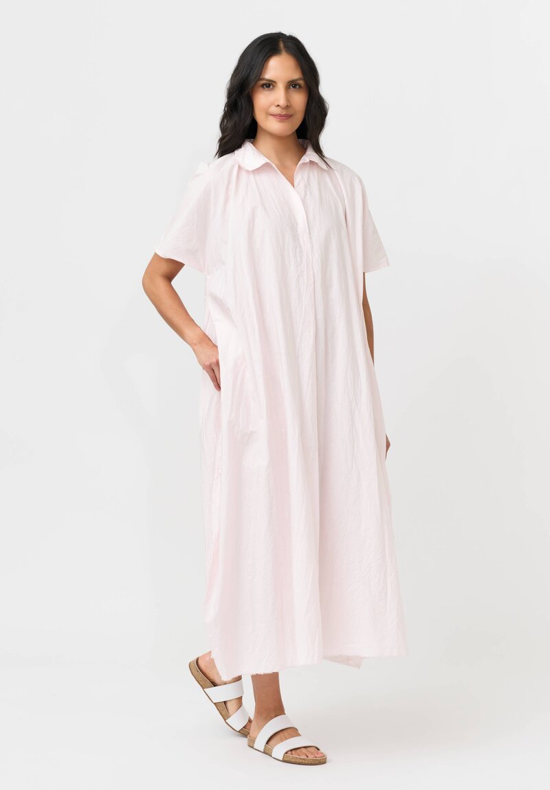 Daniela Gregis Washed Cotton Manichina Dress in Rosa Pink