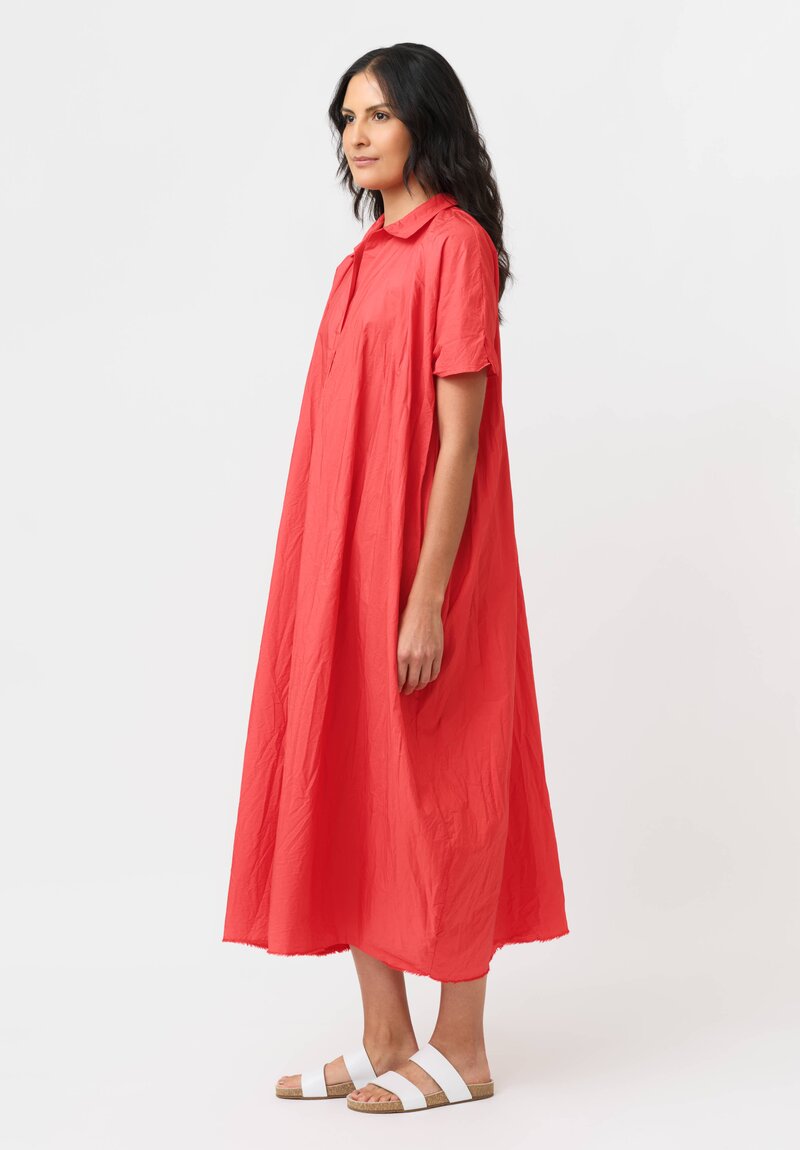 Daniela Gregis Washed Cotton Manichina Dress in Rosa Pink