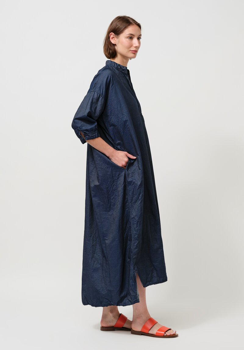Daniela Gregis Washed Cotton Kora Lungo Tunic in Denim Blue Chambray