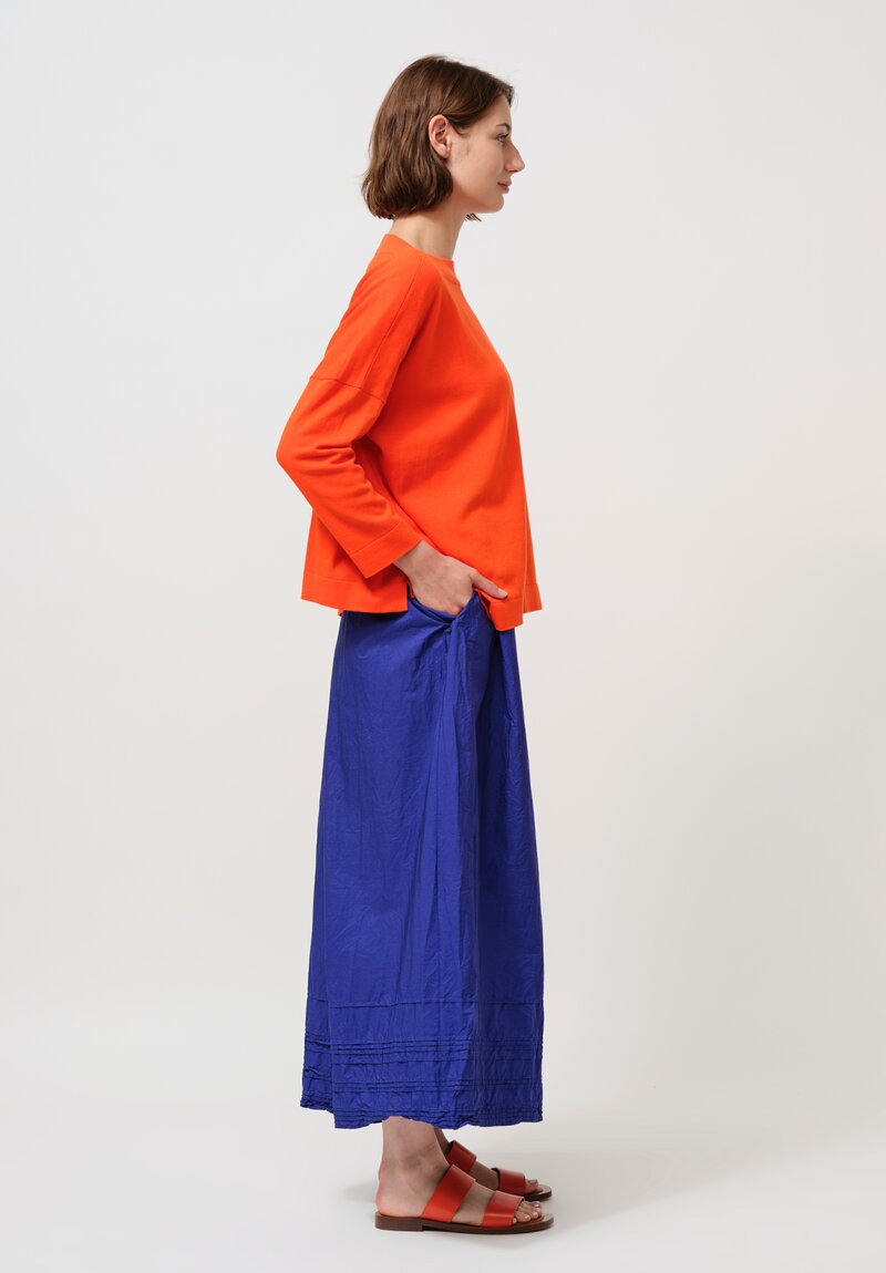 Daniela Gregis Cotton Barchetta Boatneck Sweater in Orange