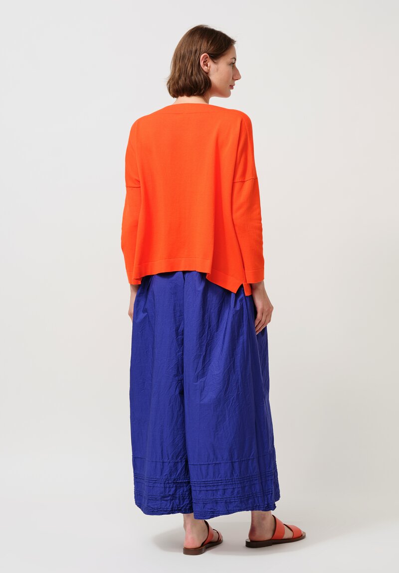 Daniela Gregis Cotton Barchetta Boatneck Sweater in Orange