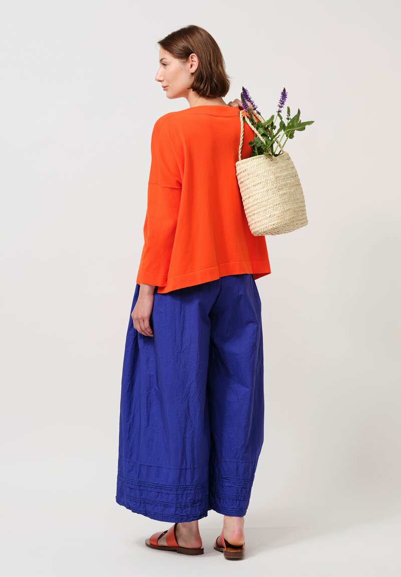 Daniela Gregis Cotton Barchetta Boatneck Sweater in Orange