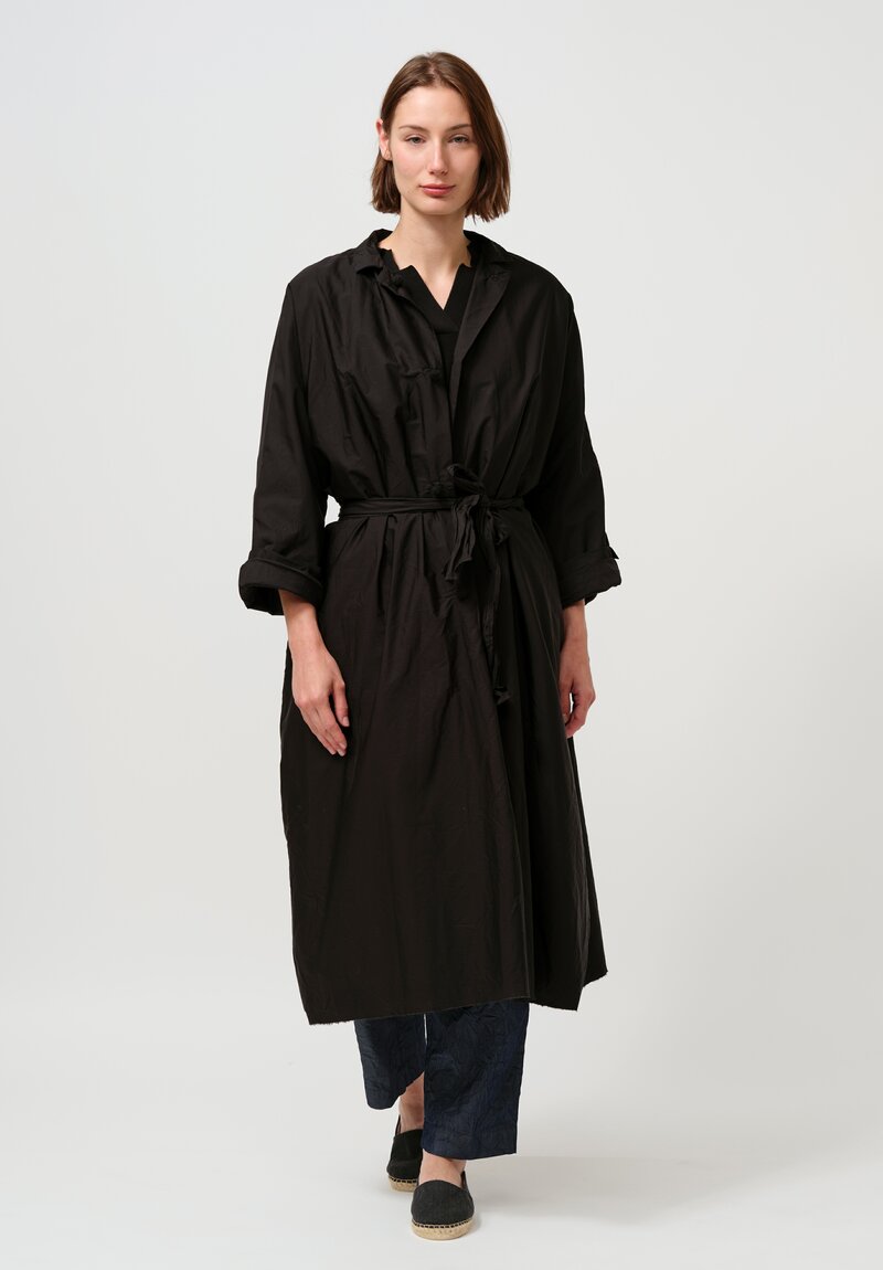 Daniela Gregis Cotton Long-Sleeve Donna Polo Sweater in Jet Black