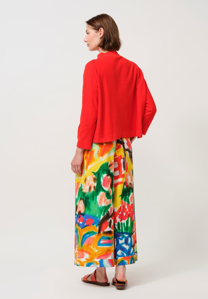 Daniela Gregis Cotton Pigiama Tasche Pants in Basilico Drawing