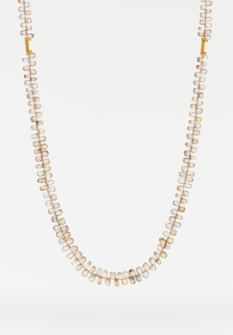 Greig Porter 18K Starburst Cylinders & Multicolored Diamond Droplet Beaded Necklace