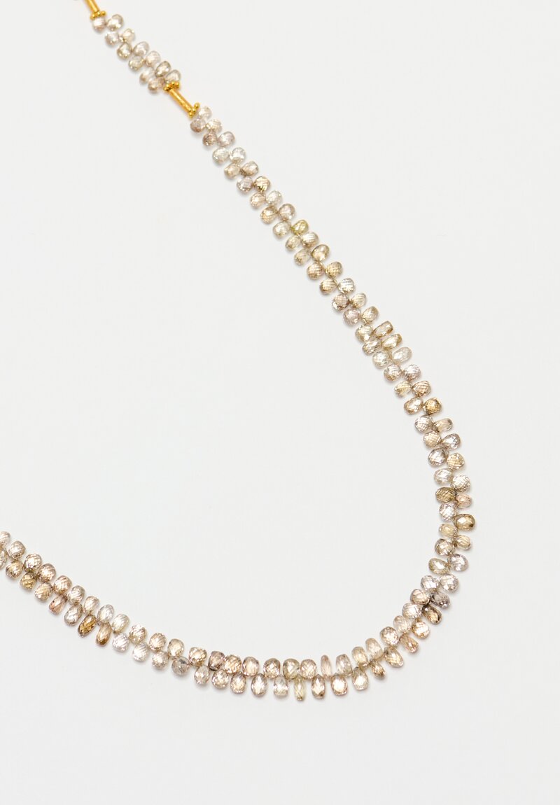 Greig Porter 18K Starburst Cylinders & Multicolored Diamond Droplet Beaded Necklace