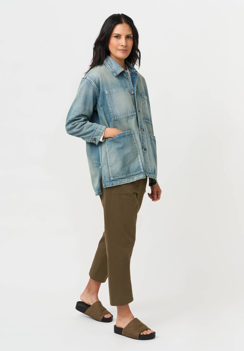 Cottle "Champetre Bouquet" Denim Jacket in Light Indigo