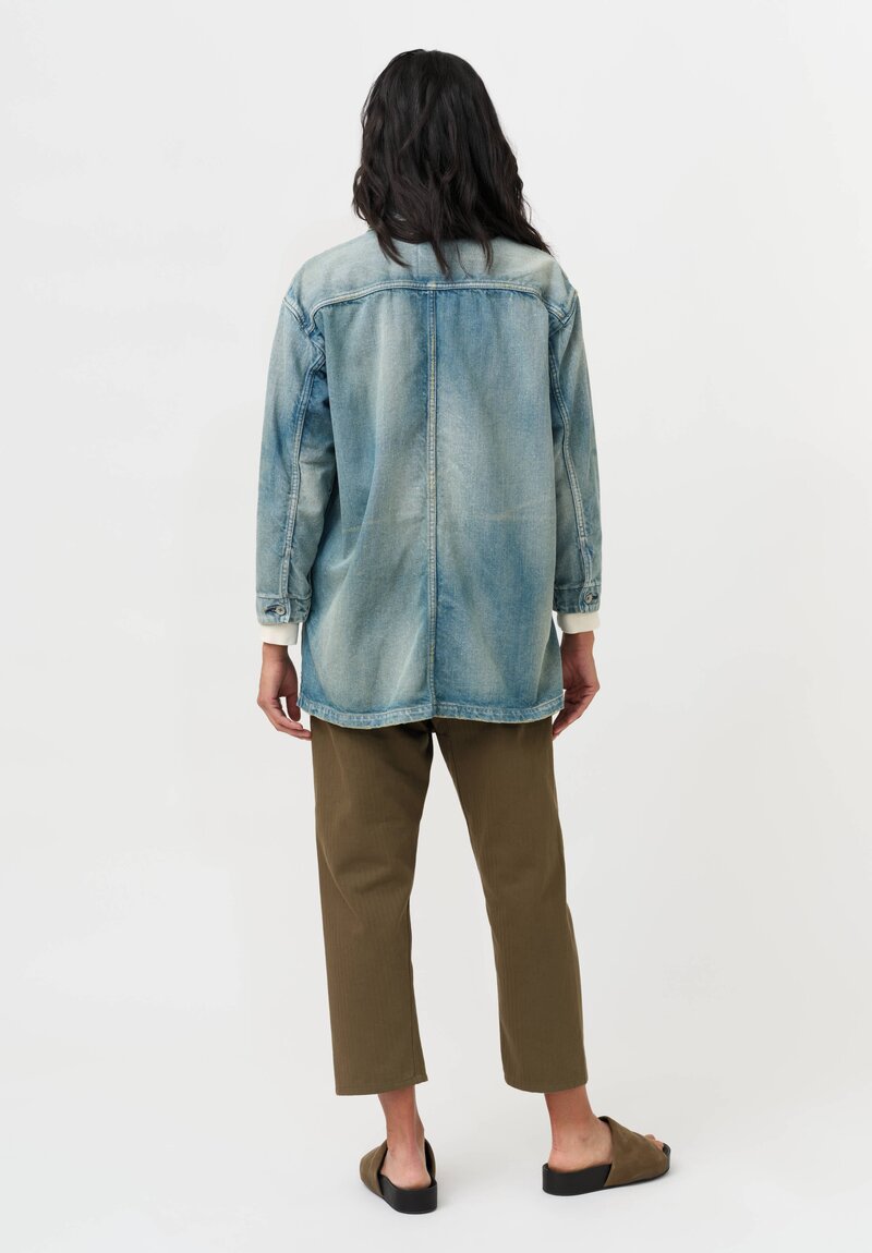 Cottle "Champetre Bouquet" Denim Jacket in Light Indigo