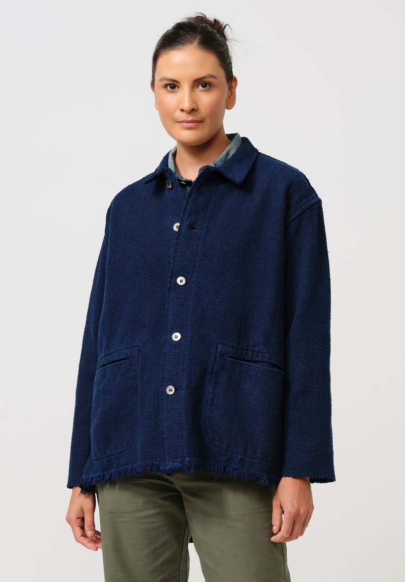 Cottle Cotton "Champêtere Bouquet" Jacket in Indigo