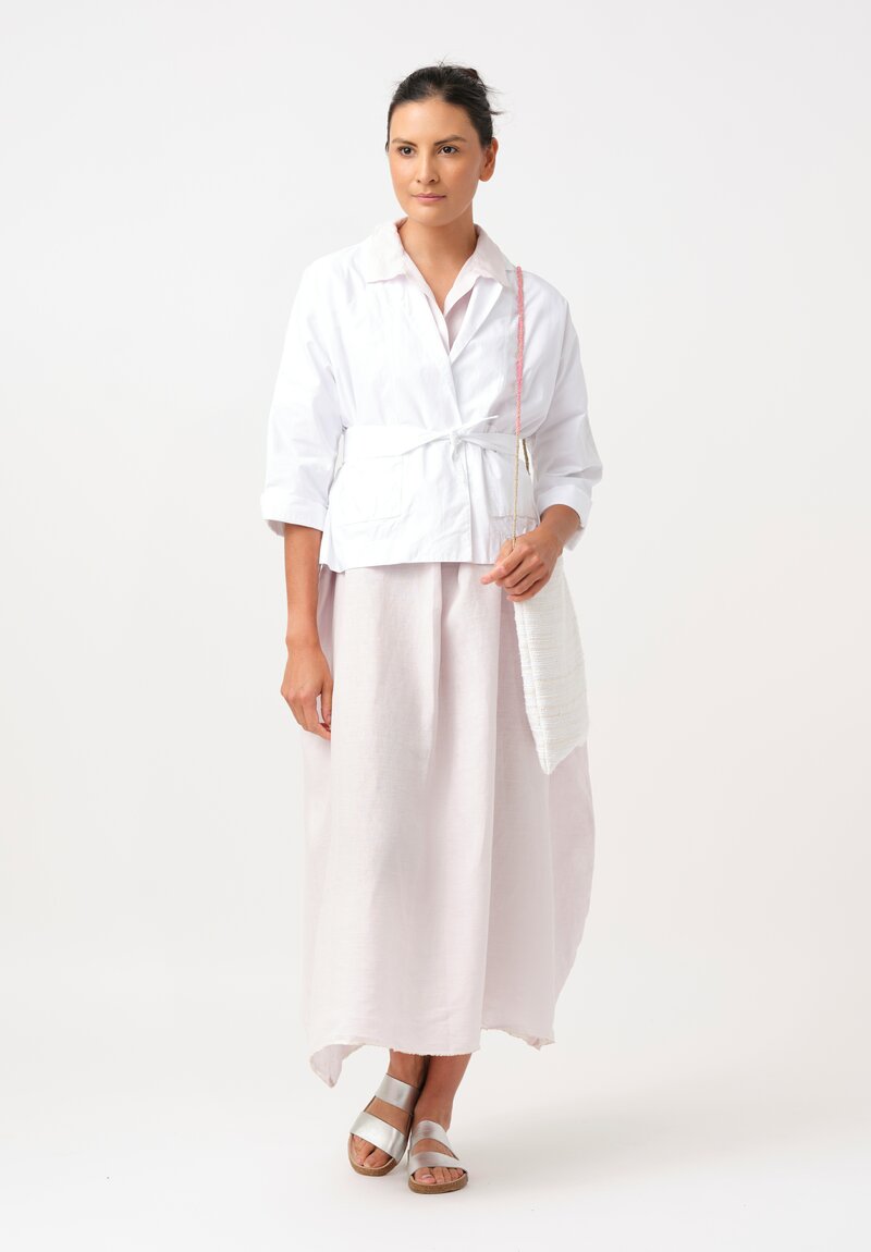 Daniela Gregis Washed Silk Cotton Reversible Anice Bag White & Natural