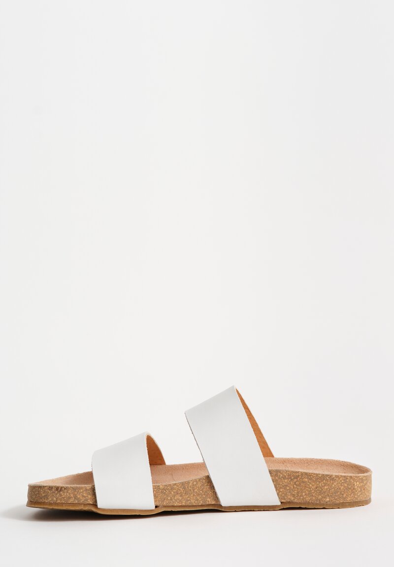 Daniela Gregis Leather Fascione Sandals in White
