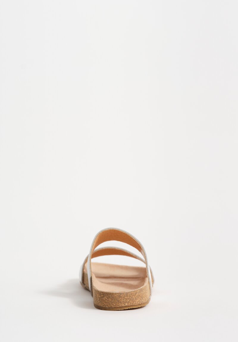 Daniela Gregis Leather Fascione Sandals in White