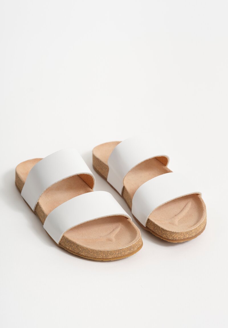 Daniela Gregis Leather Fascione Sandals in White