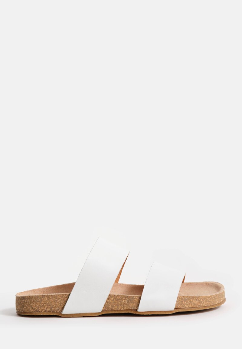 Daniela Gregis Leather Fascione Sandals in White