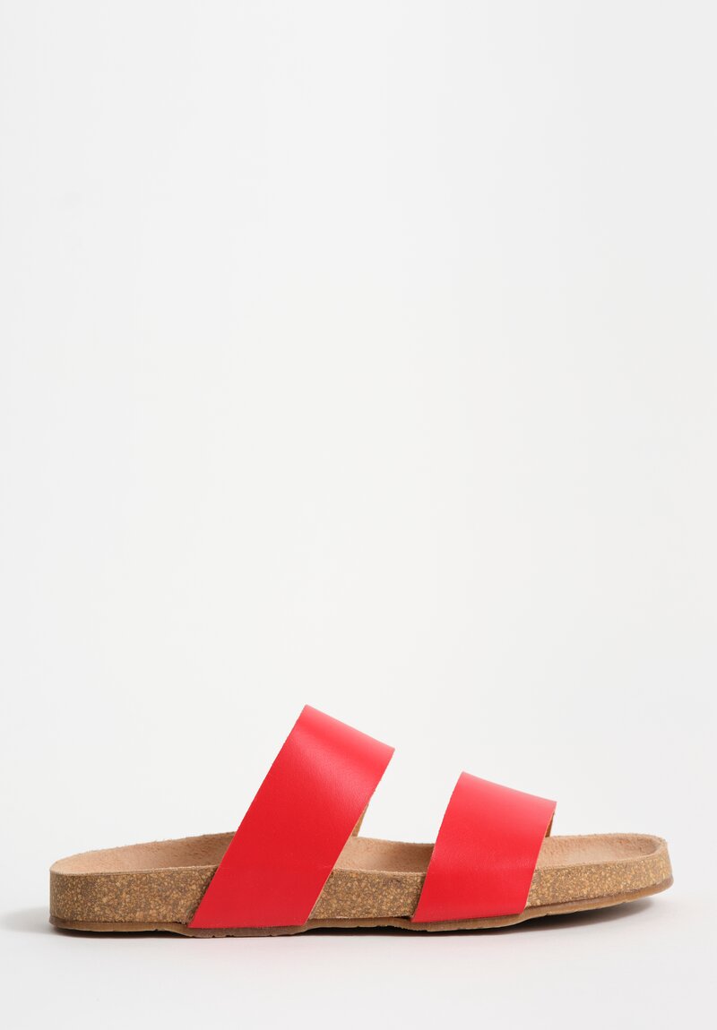 Daniela Gregis Leather Fascione Sandals in Red