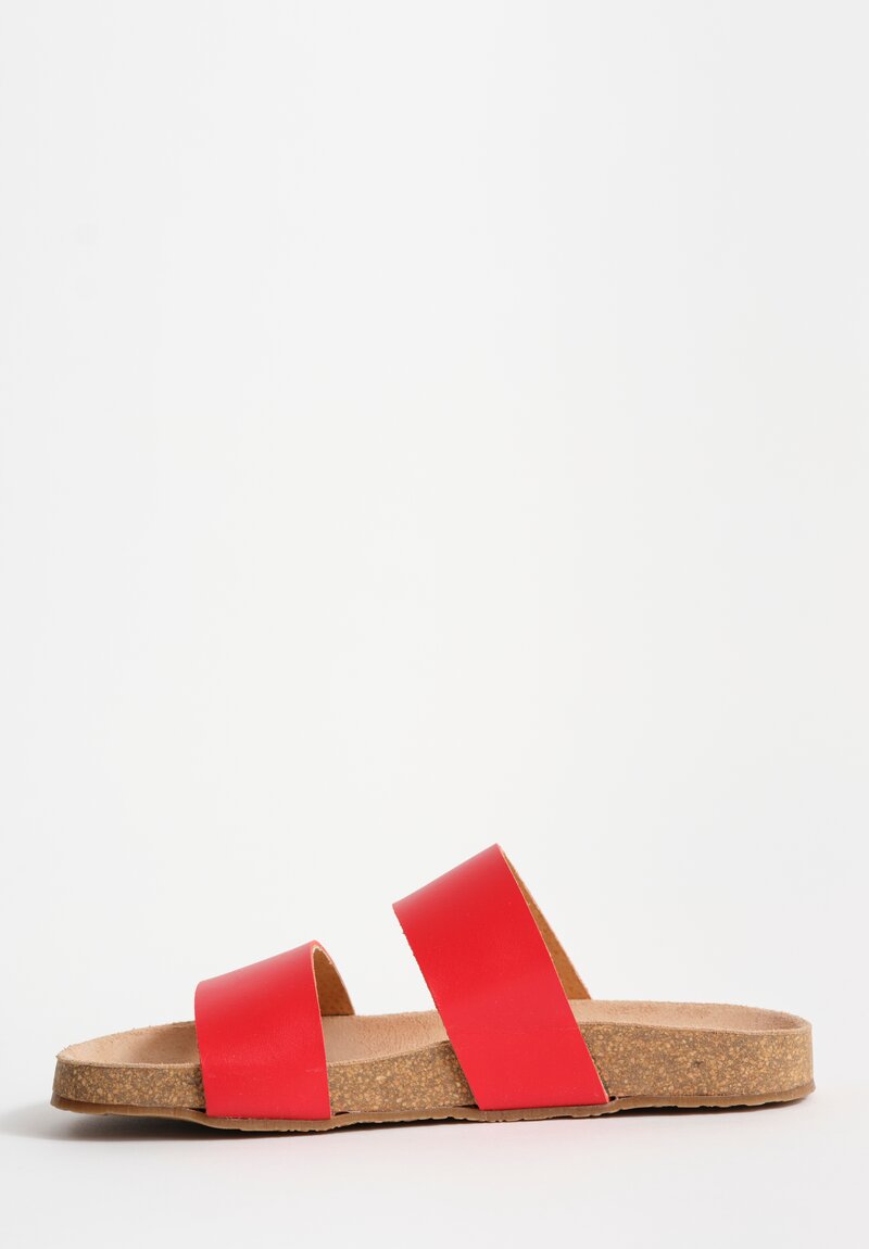 Daniela Gregis Leather Fascione Sandals in Red