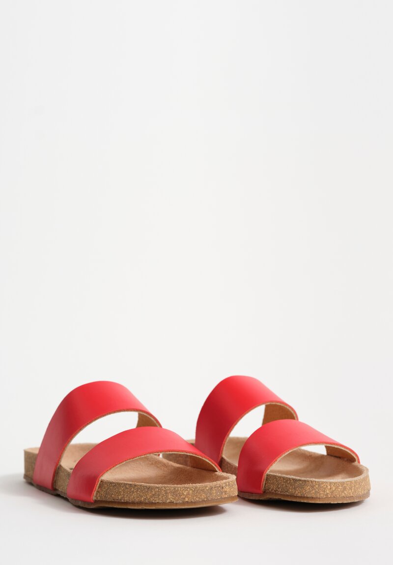 Daniela Gregis Leather Fascione Sandals in Red