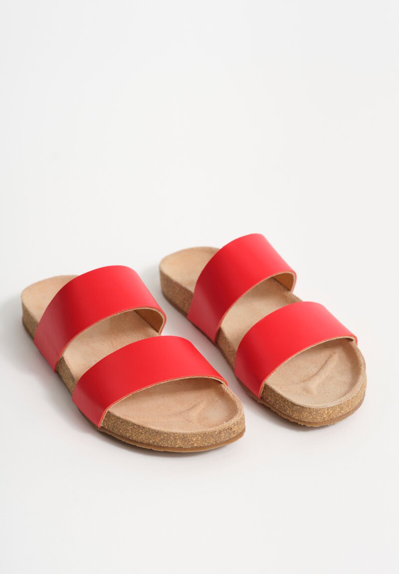 Daniela Gregis Leather Fascione Sandals in Red