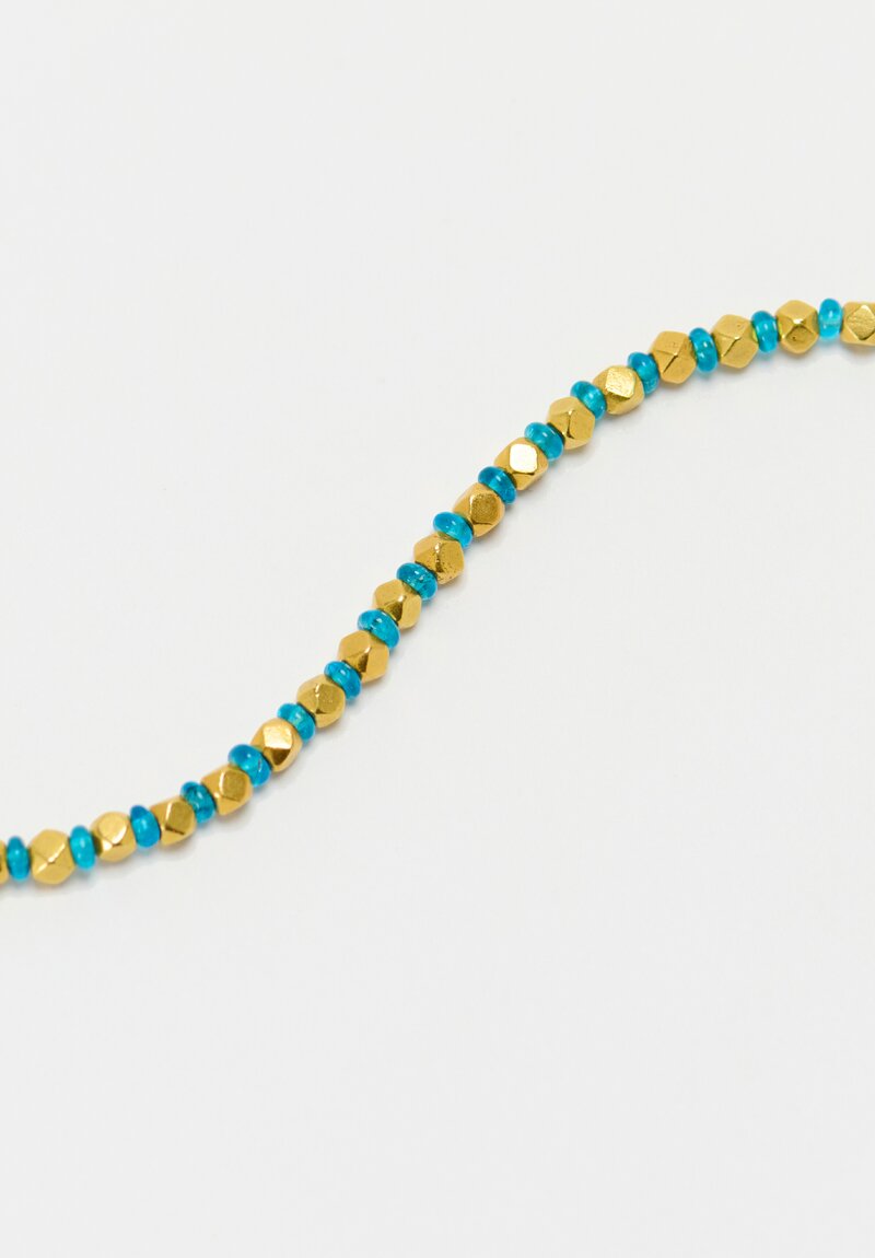 Greig Porter 18K Gold Polyhedron & Blue Apatite Necklace