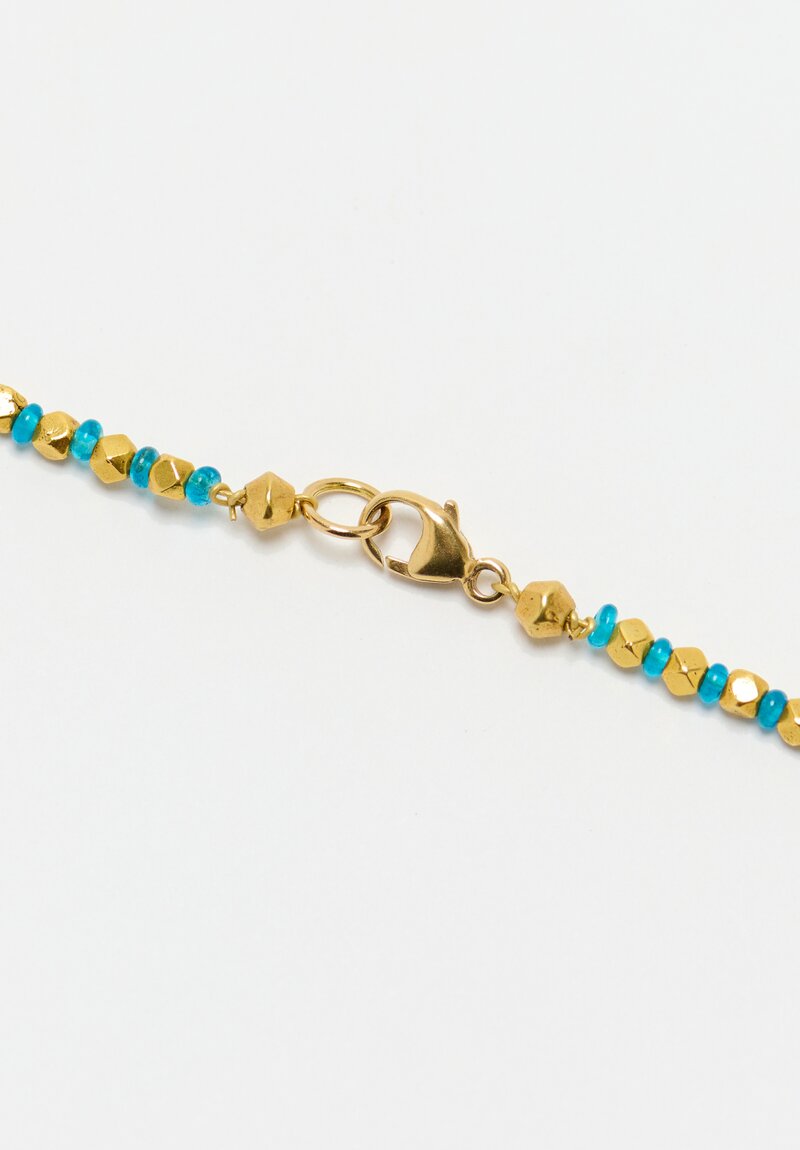 Greig Porter 18K Gold Polyhedron & Blue Apatite Necklace