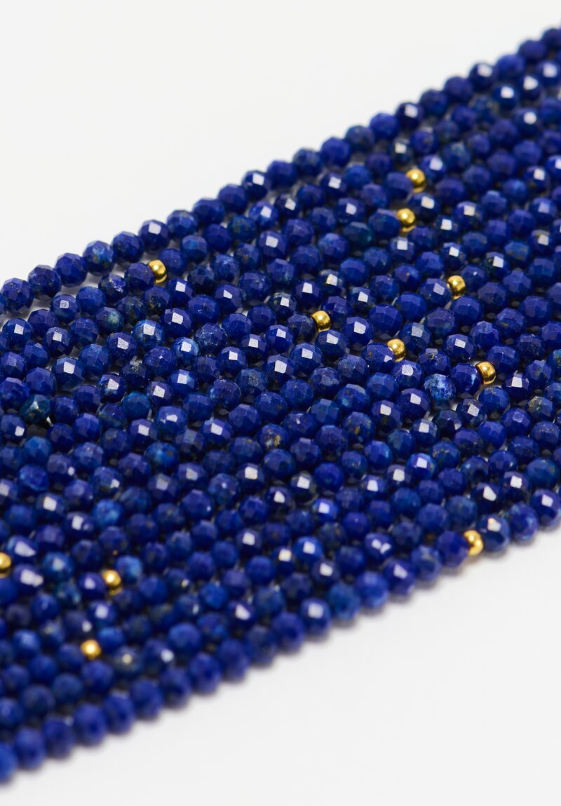 Greig Porter 18K Rounds & Faceted Lapis Lazuli 15-Strand Necklace 23.5"