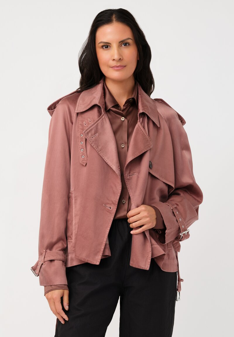 Dries Van Noten Cotton Risto Jacket in in Taupe Pink