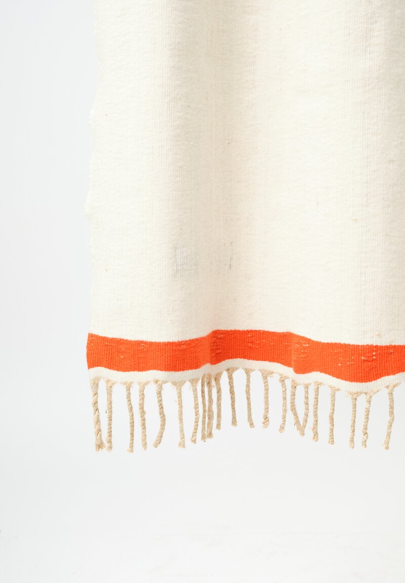 The House of Lyria Silk Blend Antigua Throw in Cream, Orange & Yellow