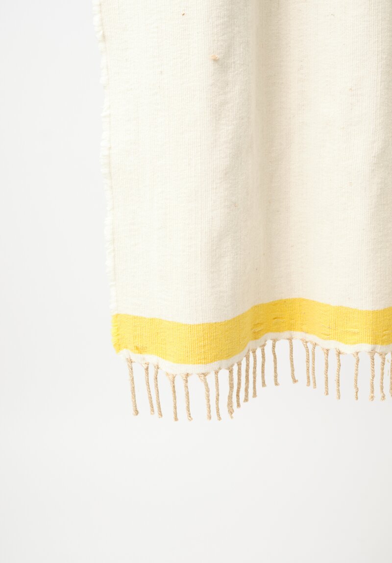 The House of Lyria Silk Blend Antigua Throw in Cream, Orange & Yellow
