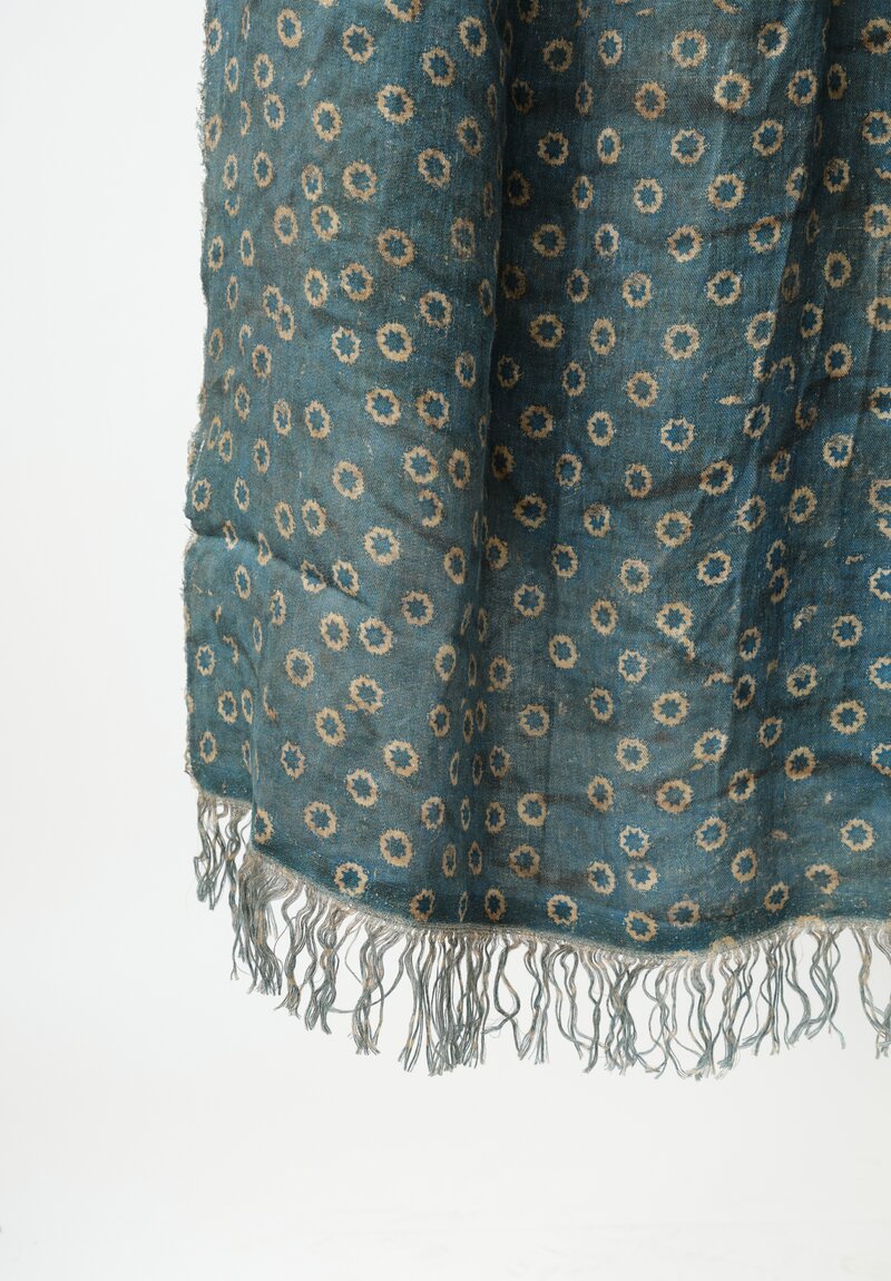 The House of Lyria Linen Starburst Sollievo Tablecloth in Blue & Natural