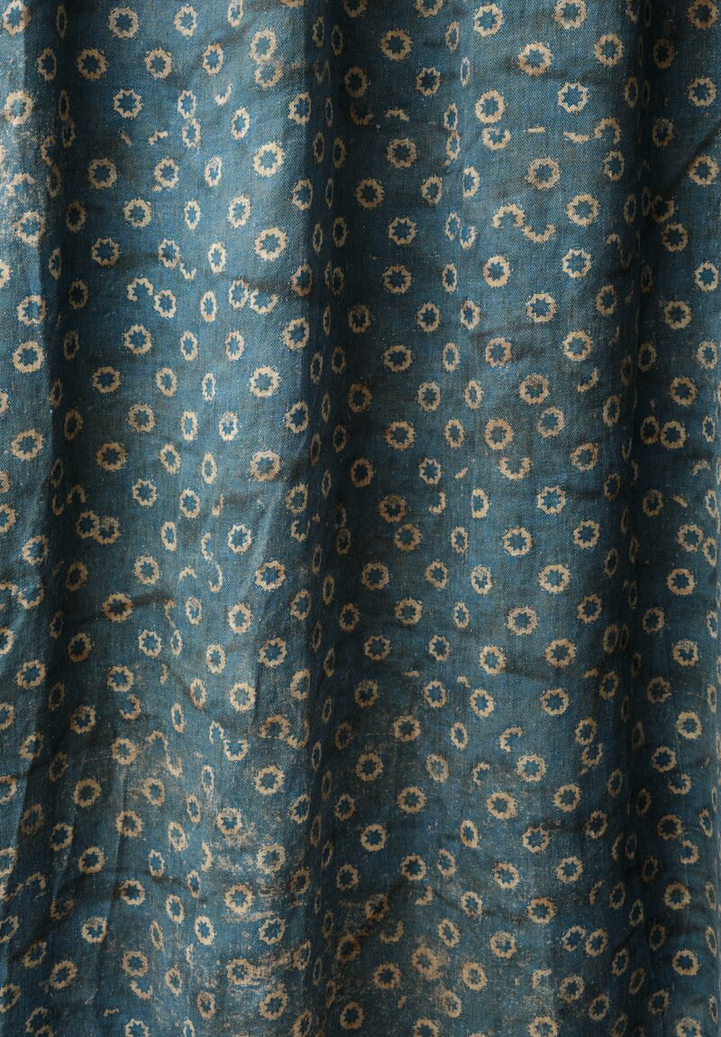 The House of Lyria Linen Starburst Sollievo Tablecloth in Blue & Natural