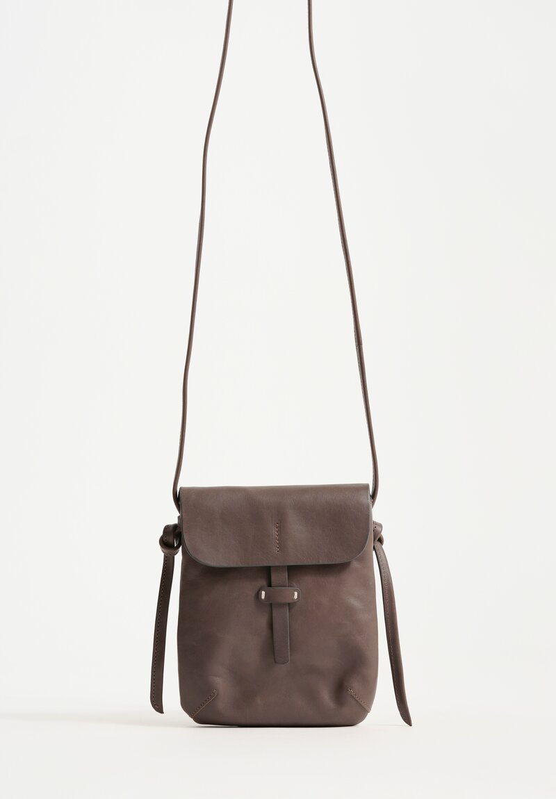Massimo Palomba Calf Leather Myra Selleria Crossbody Bag in Smoke Grey