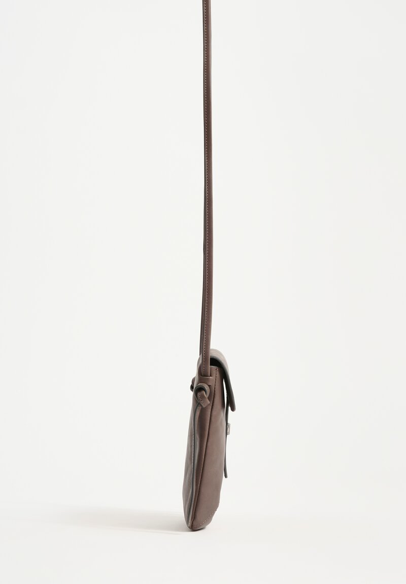 Massimo Palomba Calf Leather Myra Selleria Crossbody Bag in Smoke Grey
