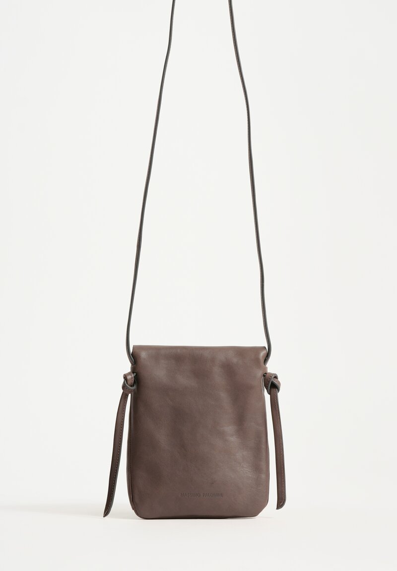 Massimo Palomba Calf Leather Myra Selleria Crossbody Bag in Smoke Grey