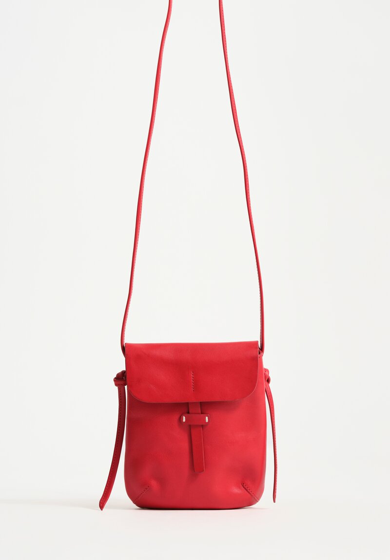 Massimo Palomba Calf Leather Myra Selleria Crossbody Bag Crossbody Bag in Poppy Red