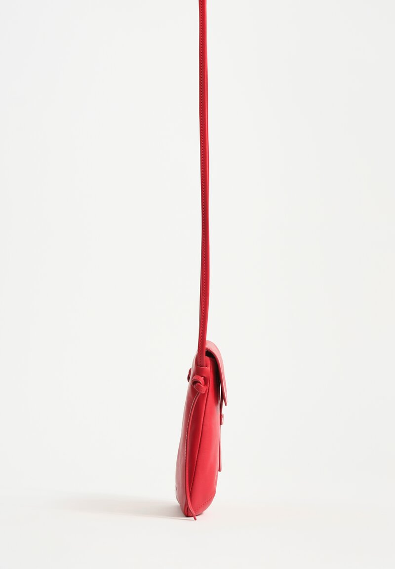 Massimo Palomba Calf Leather Myra Selleria Crossbody Bag Crossbody Bag in Poppy Red