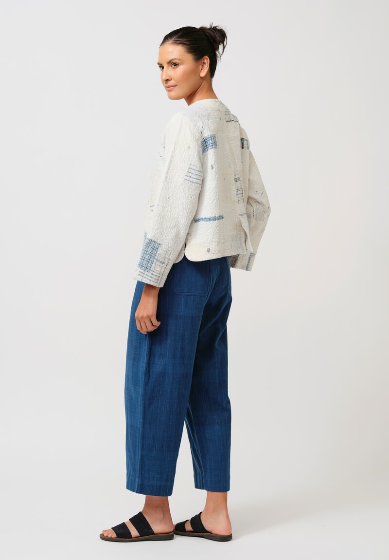 Maku Cotton Francois Princess Seam Pants in Indigo Blue