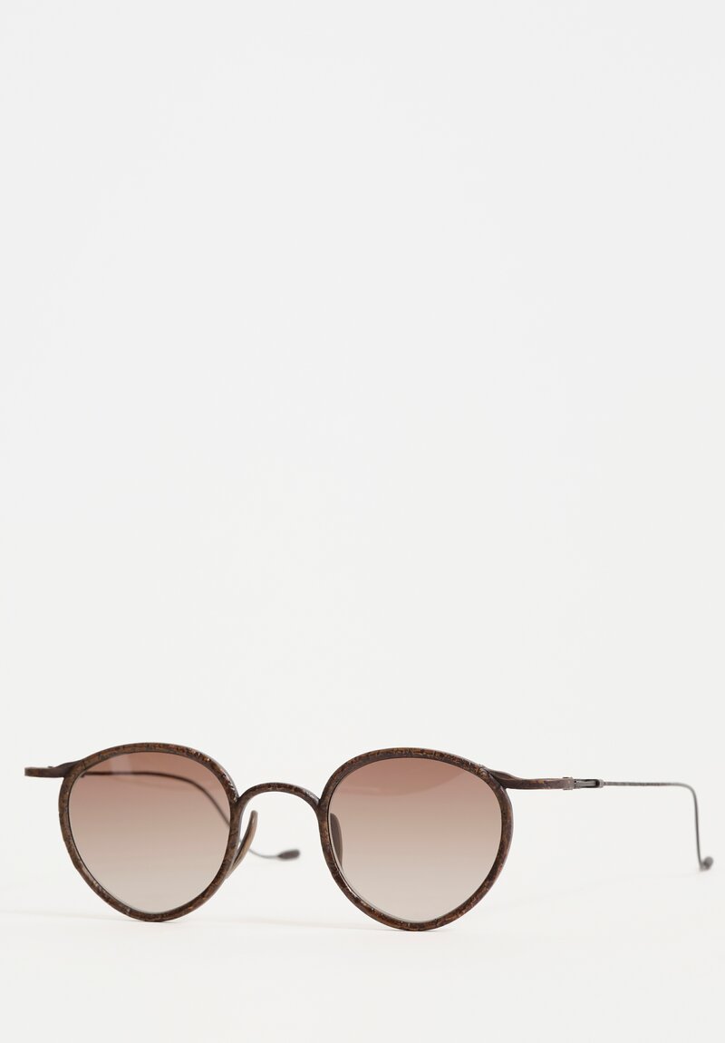 Ziggy Chen x Rigards Hammered Titanium Round Sunglasses Antique Bronze