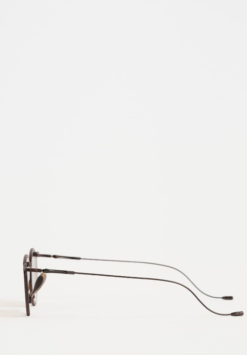 Ziggy Chen x Rigards Hammered Titanium Round Sunglasses Antique Bronze