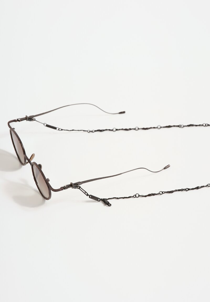 Ziggy Chen x Rigards Genuine Copper Textured Eyeglass Chain Black Patina
