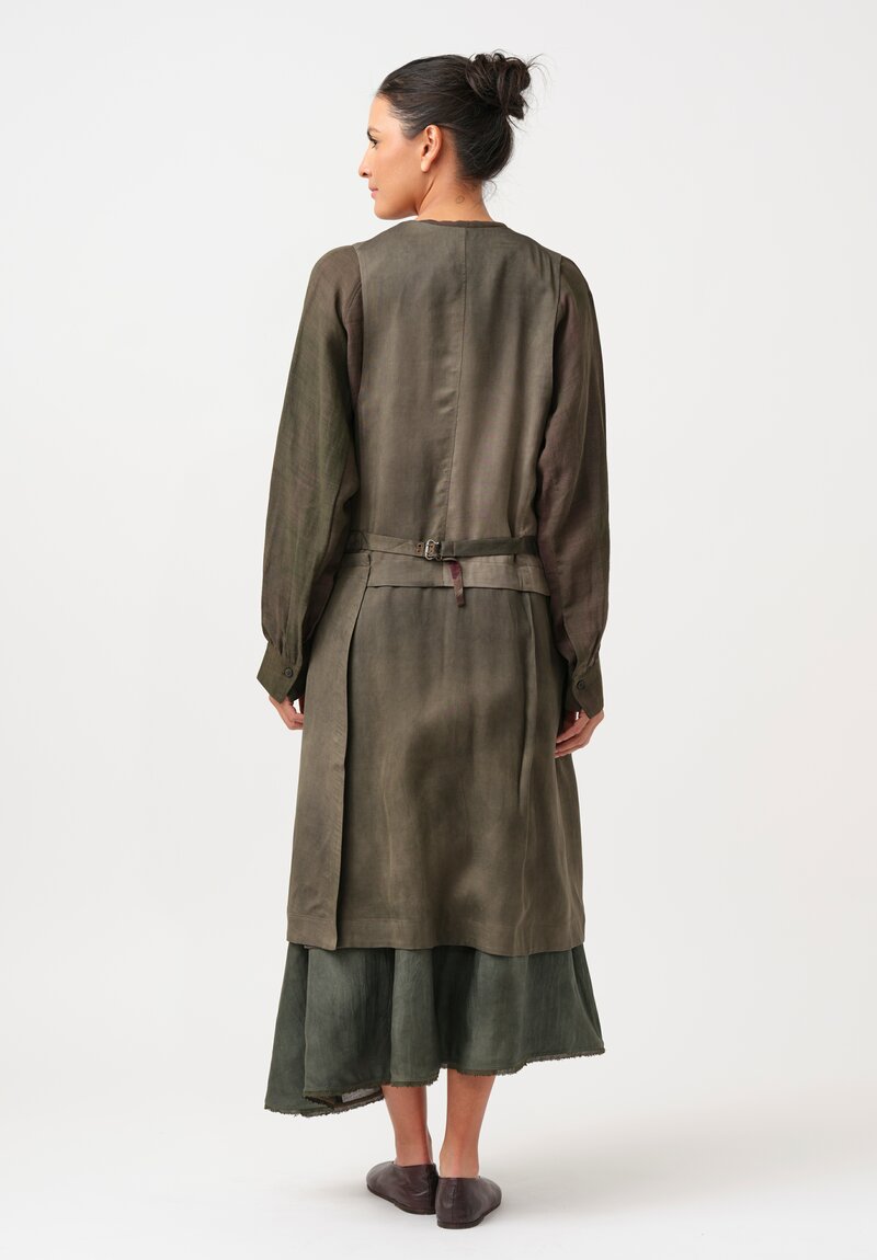 Ziggy Chen Double-Breasted Long Tunic Wrap Vest