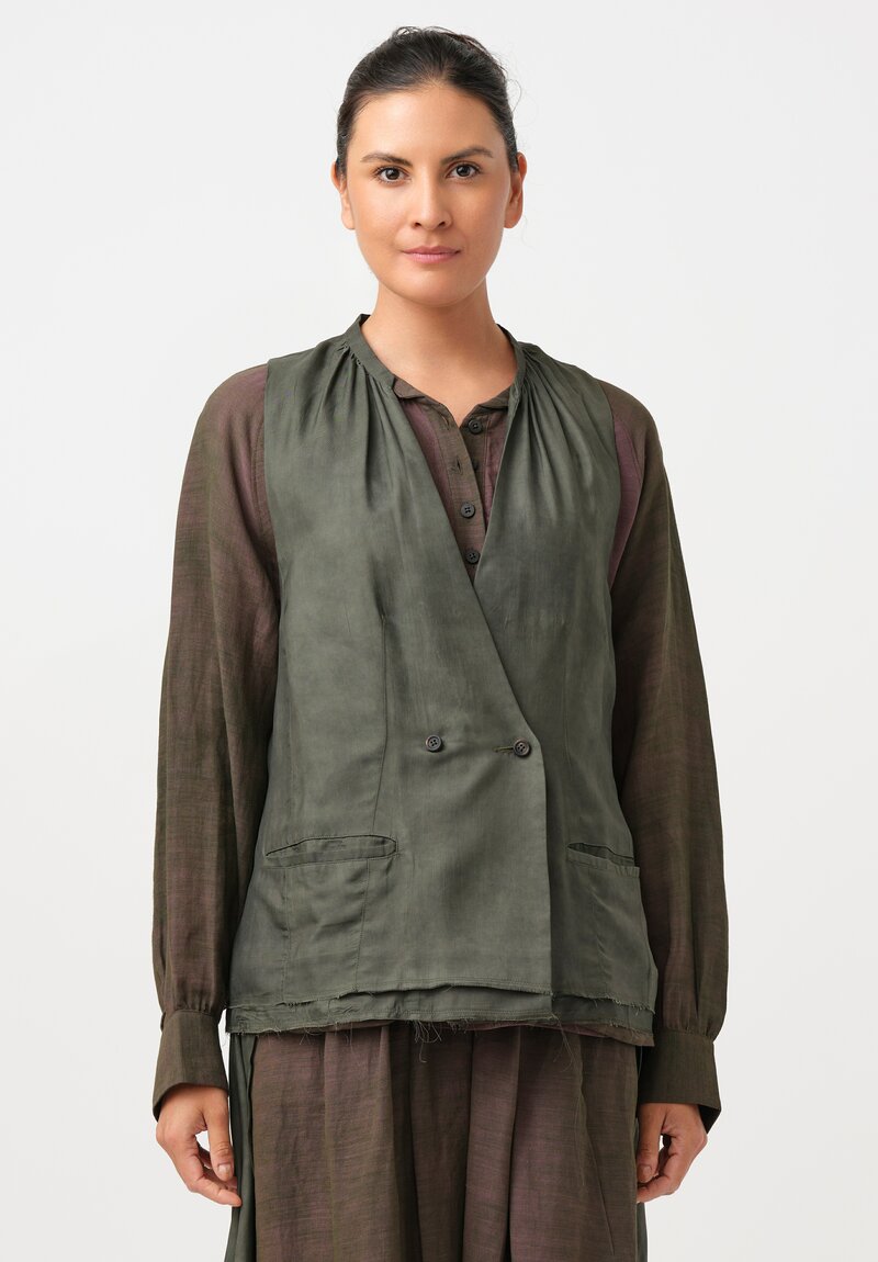 Ziggy Chen Silk Cotton Collaged Vest