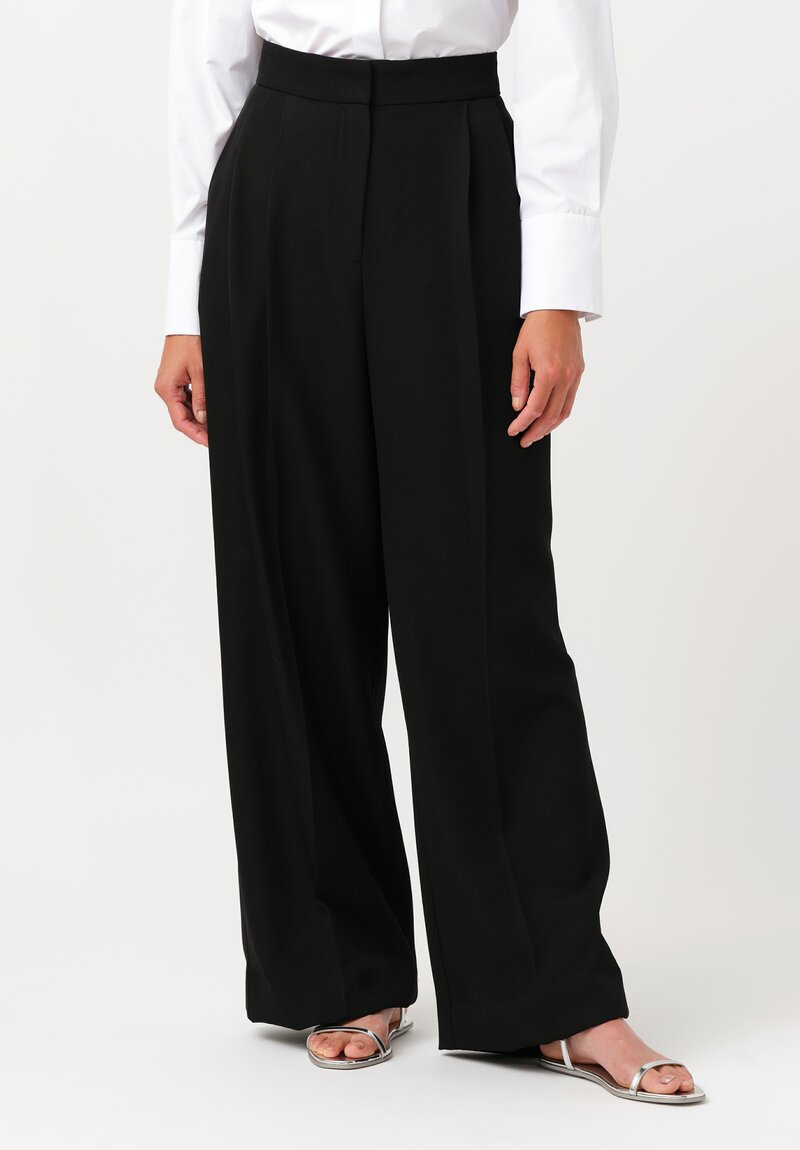 Erdem Virgin Wool Pleated Wide Leg Pants