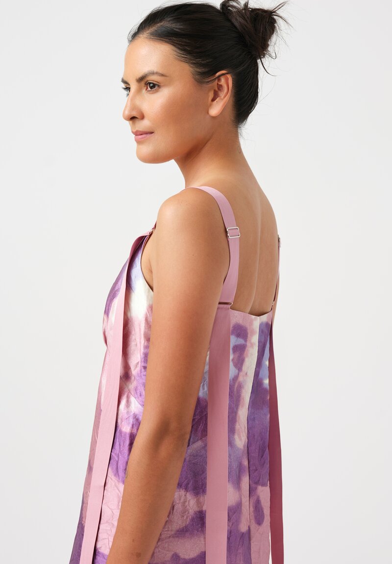 Erdem V-Neck Cocktail Dress in Pink Absrtact Carnation Print