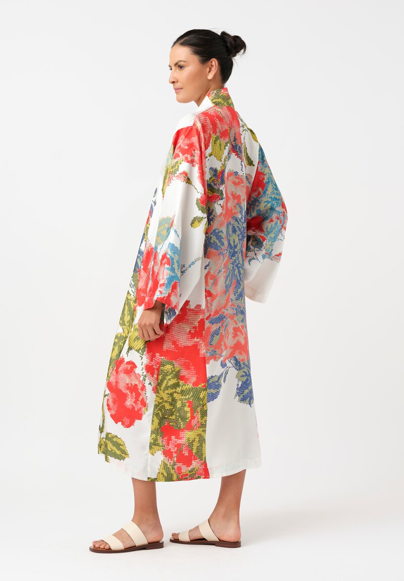 Bokja Silk Idalia Farida Pixelated Floral Kaftan