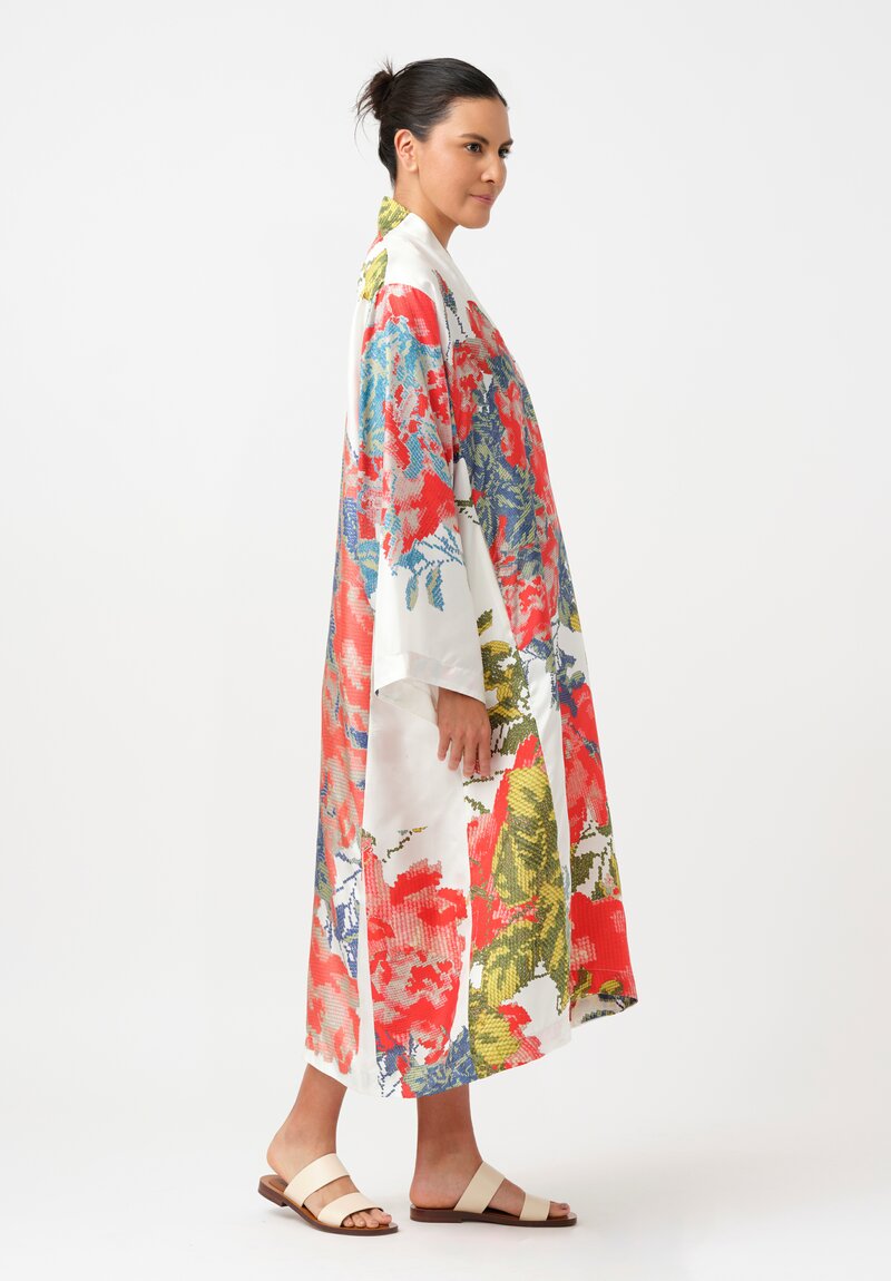 Bokja Silk Idalia Farida Pixelated Floral Kaftan