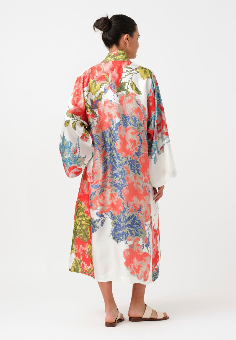 Bokja Silk Idalia Farida Pixelated Floral Kaftan