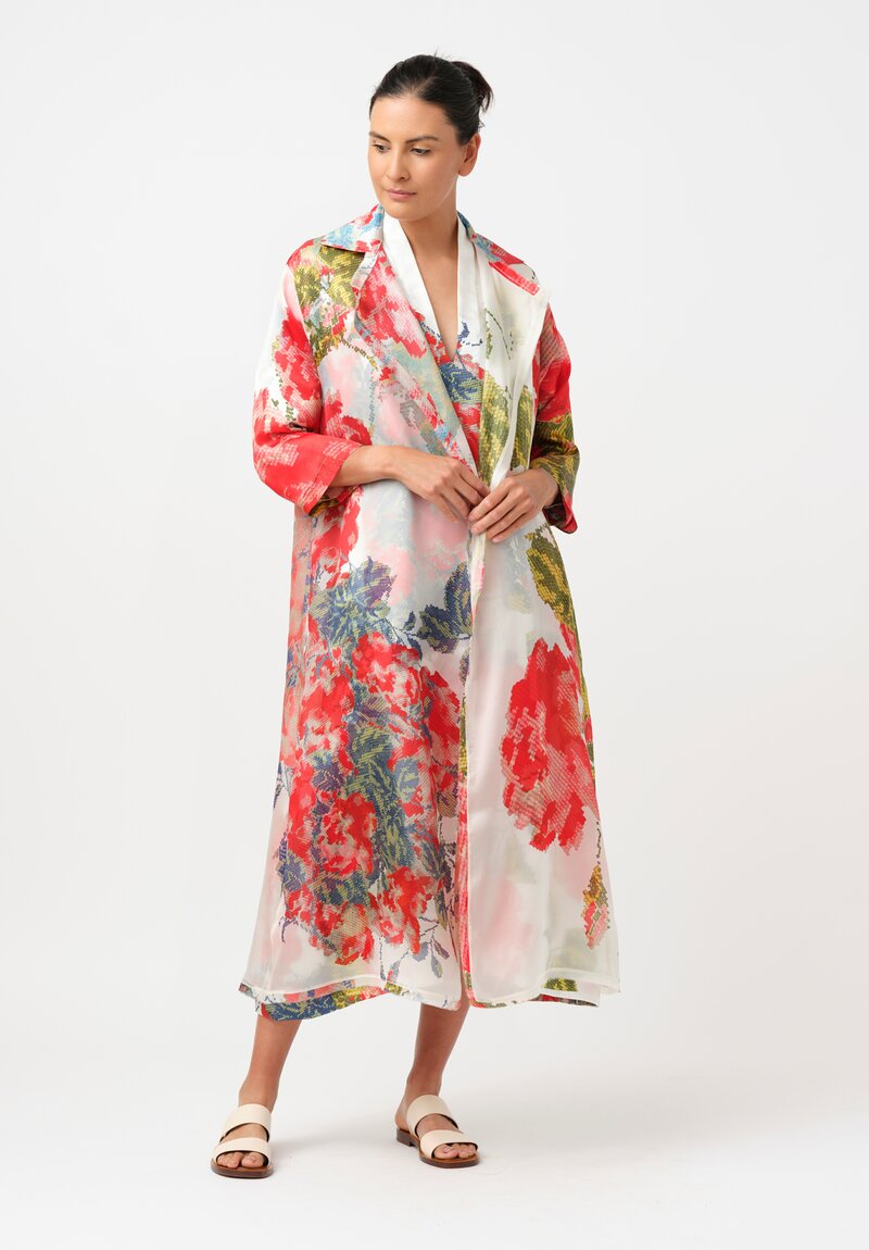 Bokja Silk Idalia Farida Pixelated Floral Kaftan