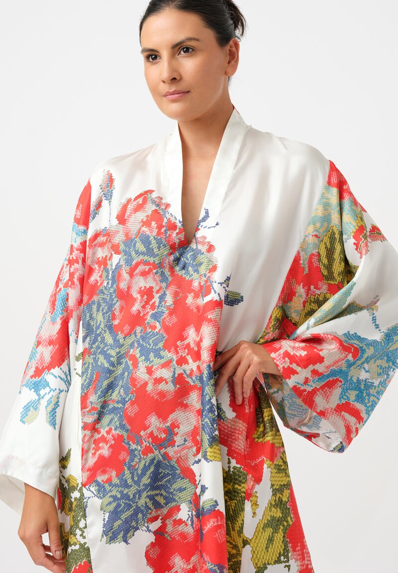 Bokja Silk Idalia Farida Pixelated Floral Kaftan