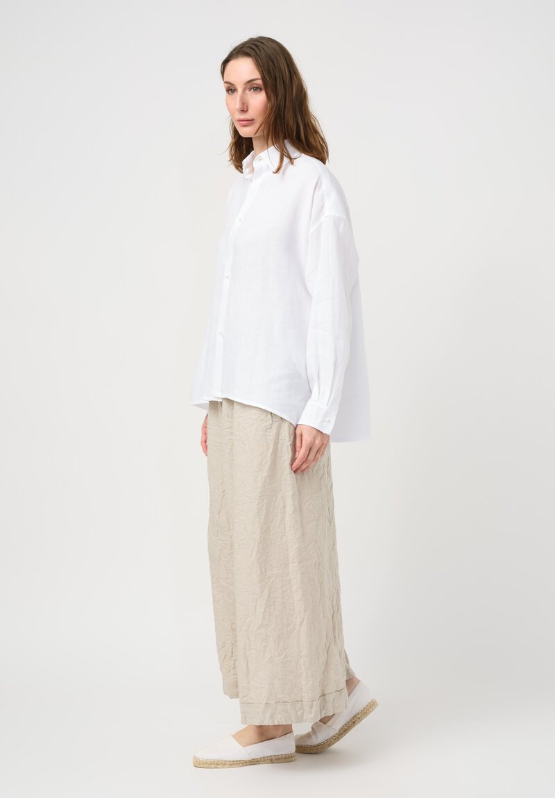 Daniela Gregis Linen Uomo Larga Shirt in Ottico White
