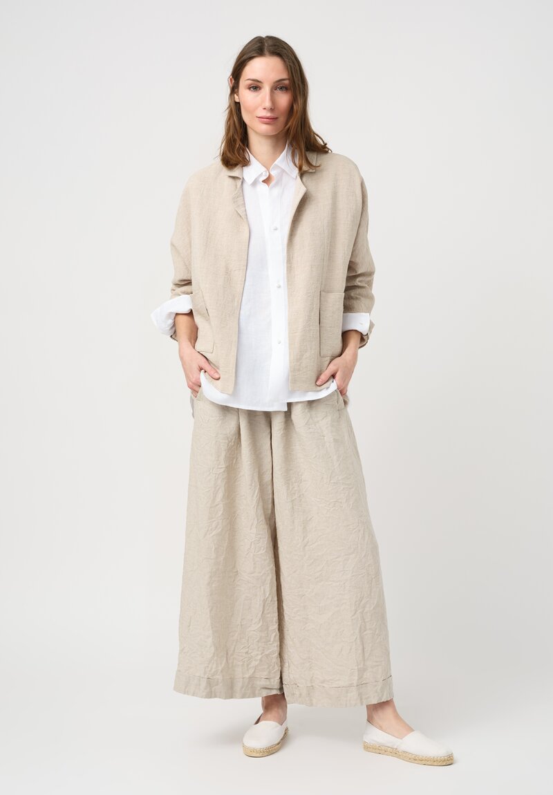 Daniela Gregis Linen Uomo Larga Shirt in Ottico White